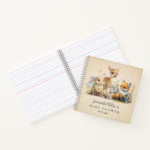Mooi Bunny Deer Fox Baby shower Gastenboek Notitieboek (Binnen)