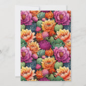 Mooi Cactus Hart Bruidsdiner Kaart (Achterkant)