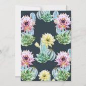 Mooi Cactus-patroon Magnetische Uitnodiging (Voorkant)