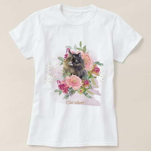 Mooi cadeau voor haar Perzische kat mam T-shirt (Design voorkant)