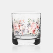 Mooi cadeau voor moeder Waterverf blozen Whisky Glas (Links)