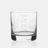 Mooi cadeau voor moeder Waterverf blush Rozen Whisky Glas (Achterkant)