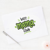 Mooi cadeau voor Moederdag Ovale Sticker (Envelop)