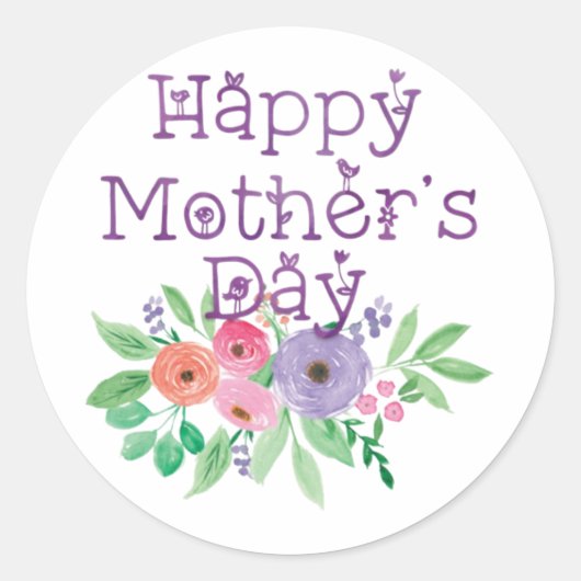Mooi cadeau voor Moederdag Ronde Sticker (Voorkant)