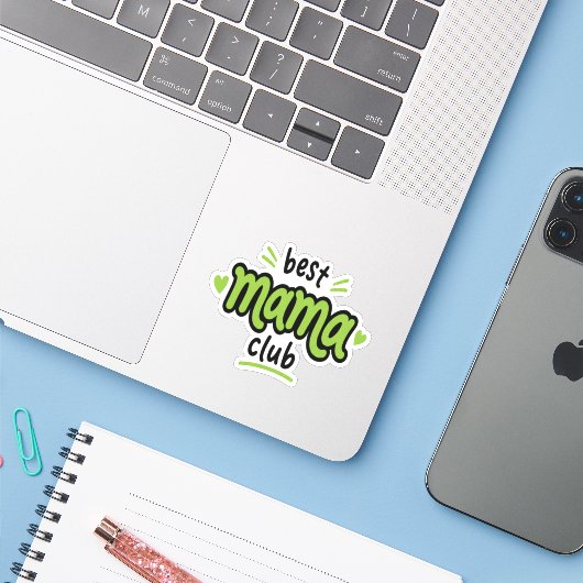 Mooi cadeau voor Moederdag Sticker (Laptop met iPhone)