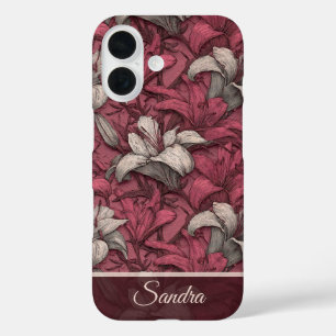 Mooi cadeau voor waardering leraar lelies op maat iPhone 16 hoesje