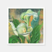 Mooi Calla Lily Flower Napkins Painting Servet (Voorkant)