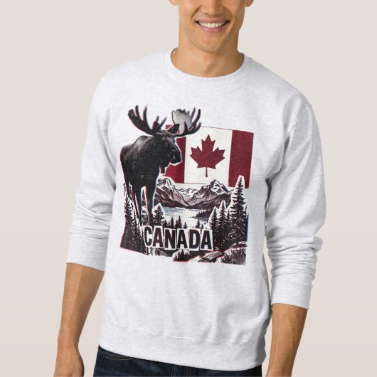 Mooi Canada. Canadese vlag. Canadese eland. Trui (Voorkant)
