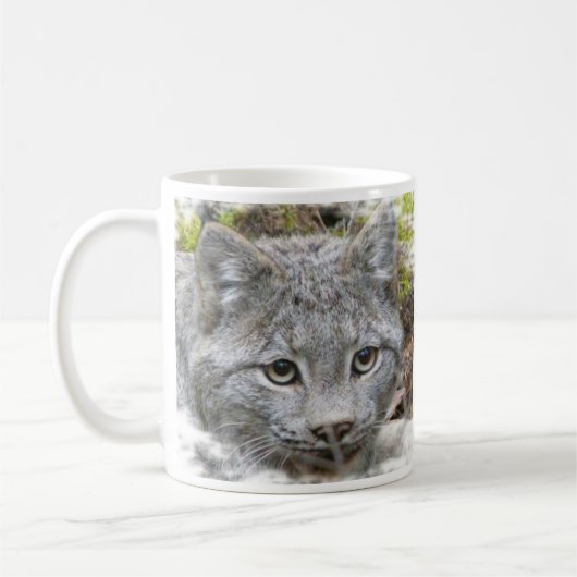 Mooi CanadeesLynx Koffiemok (Links)