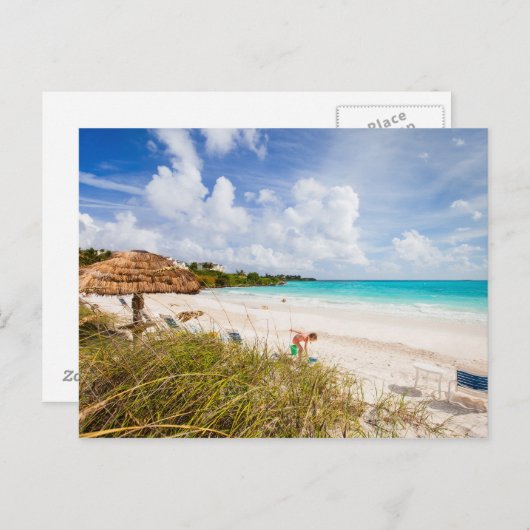 Mooi Caraïbisch strand Briefkaart (Voorkant / Achterkant)