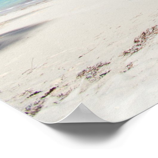 Mooi Caraïbisch strand Poster (Hoek)