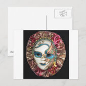 Mooi carnavalemmasker briefkaart (Voorkant / Achterkant)