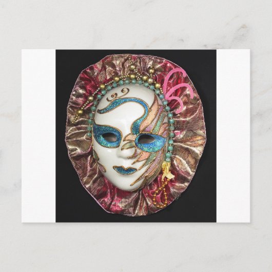 Mooi carnavalemmasker briefkaart (Voorkant)