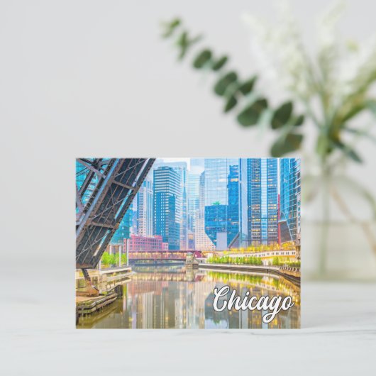 Mooi centrum Chicago, Illinois, Verenigde Staten Briefkaart (Staand voorkant)