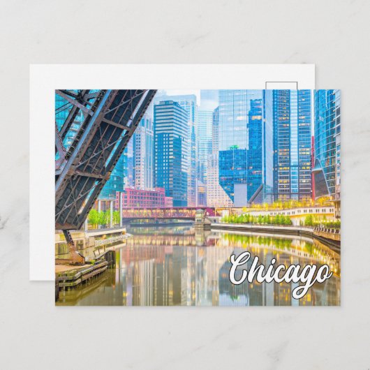 Mooi centrum Chicago, Illinois, Verenigde Staten Briefkaart (Voorkant / Achterkant)