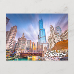 Mooi centrum Chicago, Illinois, Verenigde Staten Briefkaart