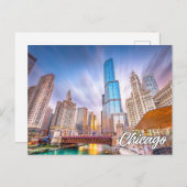 Mooi centrum Chicago, Illinois, Verenigde Staten Briefkaart (Voorkant / Achterkant)