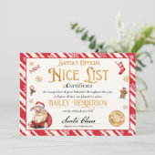 Mooi certificaat van Santa Goedgekeurd Twee keer g Kaart (Staand voorkant)