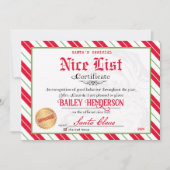 Mooi certificaat van Santa Goedgekeurd Twee keer g Kaart (Voorkant)