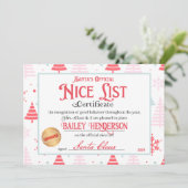 Mooi certificaat van Santa Goedgekeurd Twee keer g Kaart (Staand voorkant)