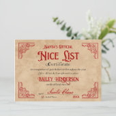 Mooi certificaat van Santa North Pole Magical Kaart (Staand voorkant)