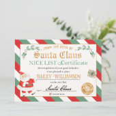 Mooi certificaat van Santa Seal of Approval Kaart (Staand voorkant)