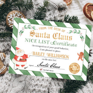 Mooi certificaat van Santa Seal of Approval Kaart