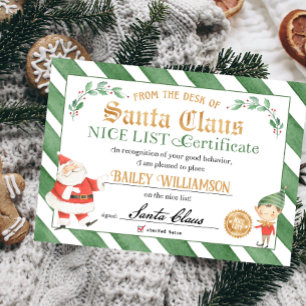 Mooi certificaat van Santa Seal of Approval Kaart