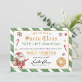Mooi certificaat van Santa Seal of Approval Kaart (Staand voorkant)