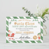 Mooi certificaat van Santa Seal of Approval Kaart (Staand voorkant)