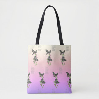 Mooi Ceylon Roos Bedreigde Vlinder Tote Bag