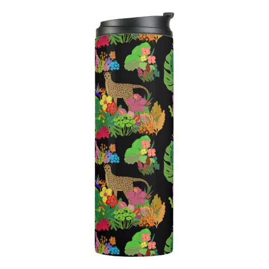 Mooi, Cheetah en Tropisch Oerwoud Thermosbeker (Gedraaid links)