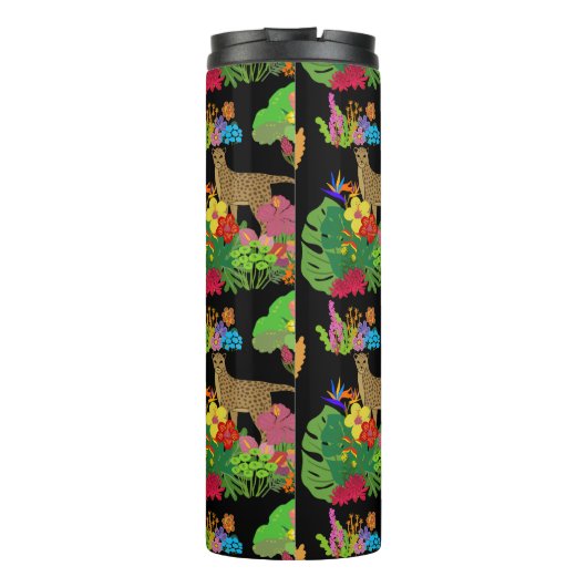 Mooi, Cheetah en Tropisch Oerwoud Thermosbeker (Achterkant)