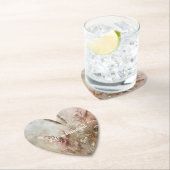 Mooi chic beige blosj boho bloem kartonnen onderzetters (Insitu)