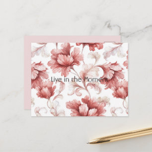 Mooi Chic Rode Bloemen Briefkaart