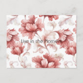 Mooi Chic Rode Bloemen Briefkaart (Voorkant)