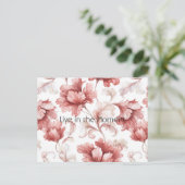 Mooi Chic Rode Bloemen Briefkaart (Staand voorkant)