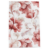 Mooi Chic Rode Bloemen Bruidsfeest Medium Cadeauzakje (Voorkant)