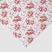 Mooi Chic Rode Bloemen Bruidsfeest Tissuepapier (Detail)