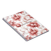 Mooi Chic Rode Bloemen Notitieboek (Rechterzijde)