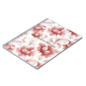 Mooi Chic Rode Bloemen Notitieboek (Linkerzijde)