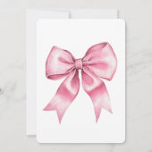 Mooi chic roze strik verjaardag kaart (Achterkant)