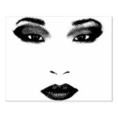 Mooi China meisje gezicht originele kunst Rubberstempel (Afrduk)