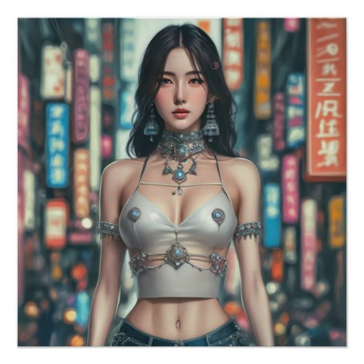 mooi chinees meisje perfect poster (Voorkant)