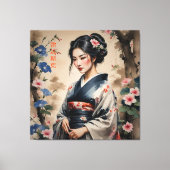 Mooi Chinees Vrouwenportret Canvas Afdruk (Voorkant)