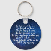 Mooi Christelijk gebed sterren gedicht Sleutelhanger (Voorkant)