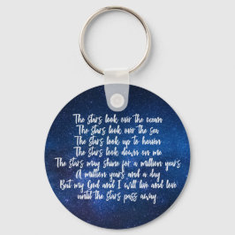 Mooi Christelijk gebed sterren gedicht Sleutelhanger