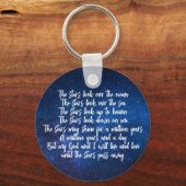 Mooi Christelijk gebed sterren gedicht Sleutelhanger (Voorkant)