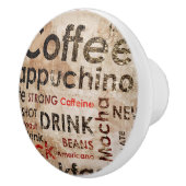 Mooi Coffee Espresso Cappucino-patroon Keramische Knop (Rechts)