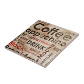 Mooi Coffee Espresso Cappucino-patroon Tegeltje (Zijkant)